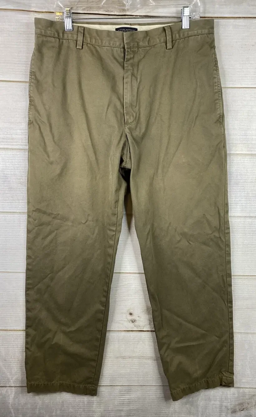 Banana Republic Mens Pants 35x30 Brown Chino Straight Solid Career Formal Gavin